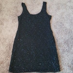 Black Lace Sequince dress